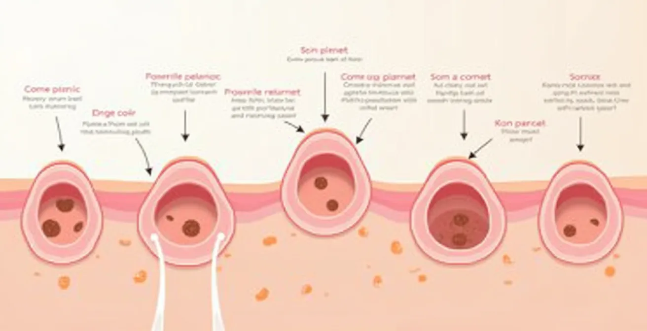 Diagramm mit Darstellung verschiedener komedogener Inhaltsstoffe und deren Wirkung auf die Porenverstopfung
