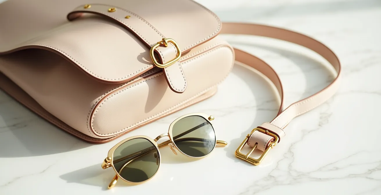 Harmonisch abgestimmte Metallelemente an Accessoires