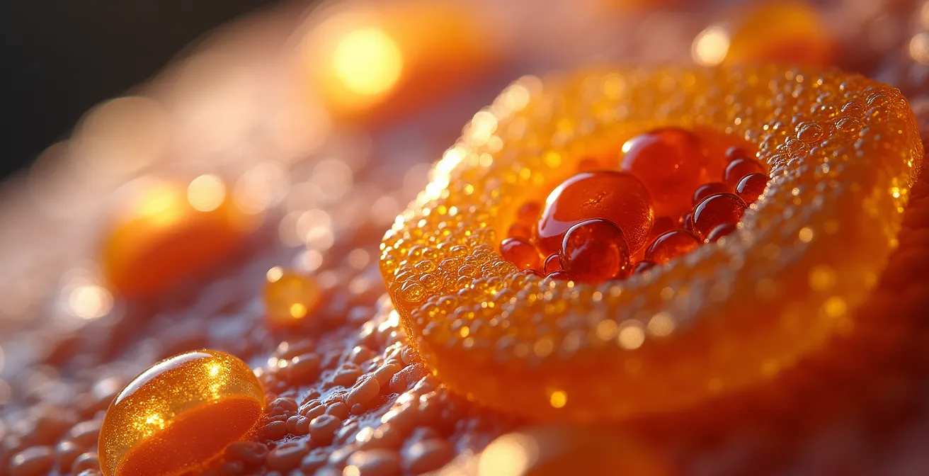 Mikroskopische Darstellung der Melaninproduktion in verschiedenen Hautschichten