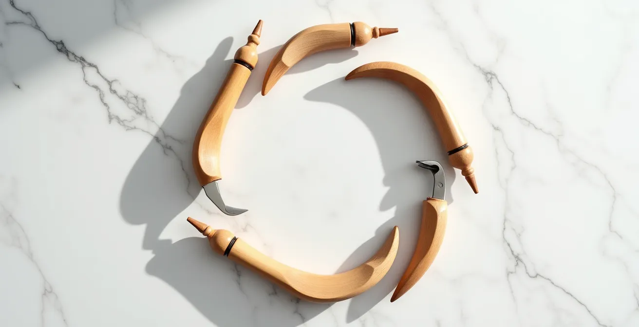 Symbolische Darstellung des Teufelskreises beim Schneiden der Nagelhaut